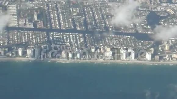 南佛罗里达海岸线空中视频的预览图