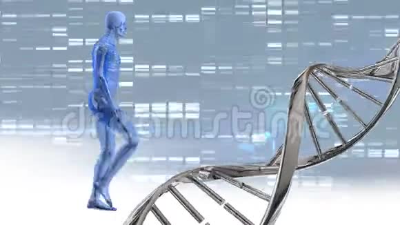 DNA双螺旋和数字人视频的预览图