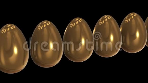 白蛋一排的金蛋3D视频的预览图