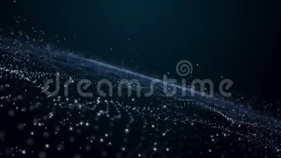 粒子波物体慢运动的未来动画4096x2304环4K视频的预览图