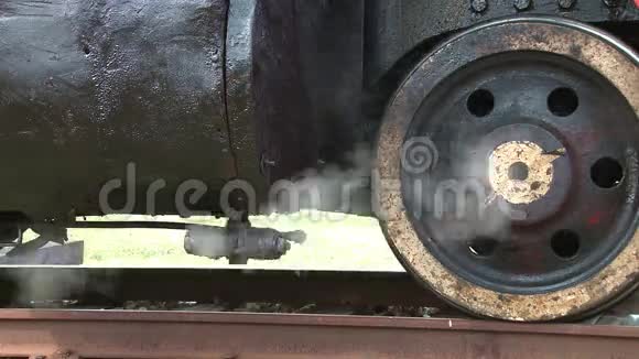 蒸汽机车的细节因为发动机离开视频的预览图