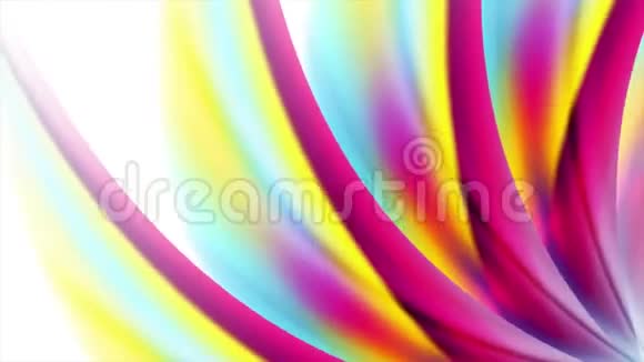 彩色平滑波浪图案抽象视频动画视频的预览图
