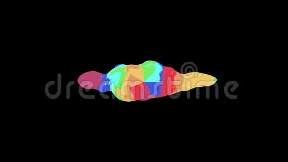 彩虹螺旋彩色飞溅蔓延动荡的移动抽象绘画动画背景新的独特视频的预览图