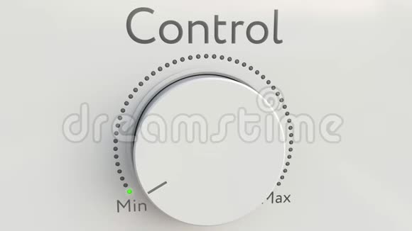 旋转白色高科技旋钮控制铭文从最小到最大视频的预览图