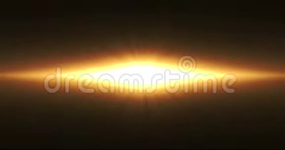 金色暖色亮镜头耀斑闪漏为过渡黑色背景电影视频的预览图