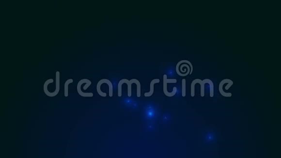 黑暗背景上蓝色闪烁的粒子视频的预览图
