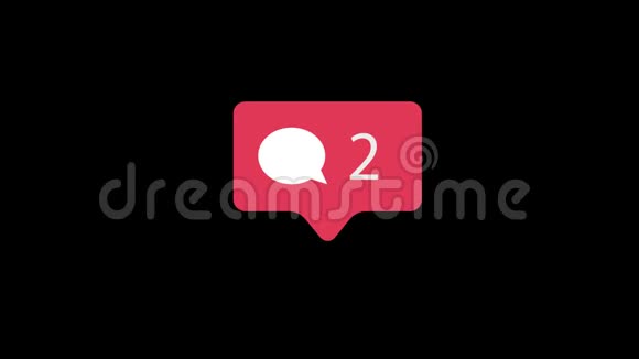 黑色背景的粉红评论图标4K视频视频的预览图