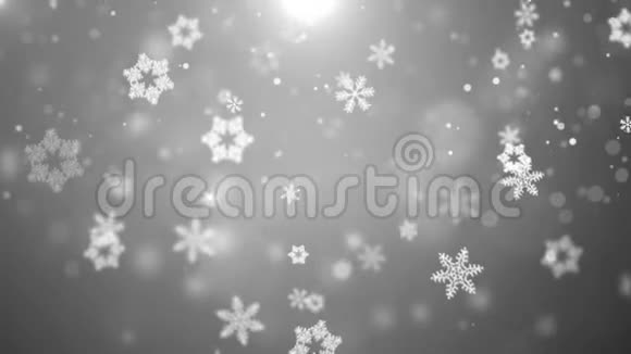 白色圣诞背景白色雪花循环阿尔法绿色屏幕动画视频的预览图