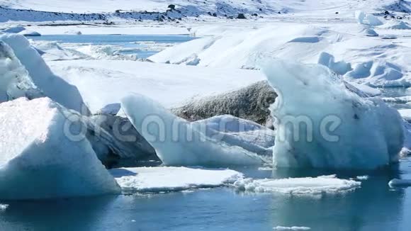冰川泻湖的全球变暖视频的预览图