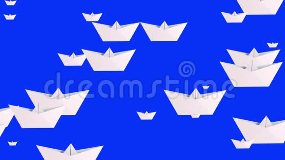 蓝色的白纸船视频的预览图