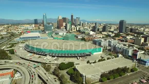 洛杉矶航空城市中心景观视频的预览图