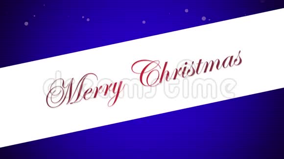 蓝色背景动画特写圣诞快乐视频的预览图