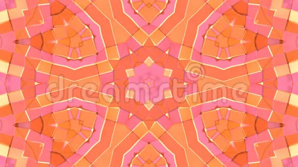 对三维几何几何形式和形状的循环动画进行了变换低聚体橙成分视频的预览图