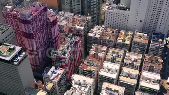 香港2018年5月维多利亚港铜锣湾区鸟瞰图住宅和商业摩天大楼视频的预览图