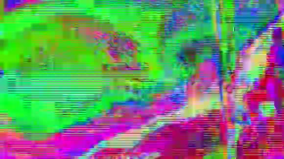 抽象霓虹灯网络朋克时尚彩虹背景视频的预览图