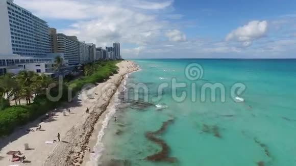 迈阿密海滩现场航拍视频视频的预览图