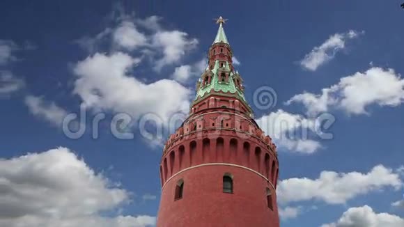 克里姆林宫的视角俄罗斯莫斯科时间的流逝视频的预览图