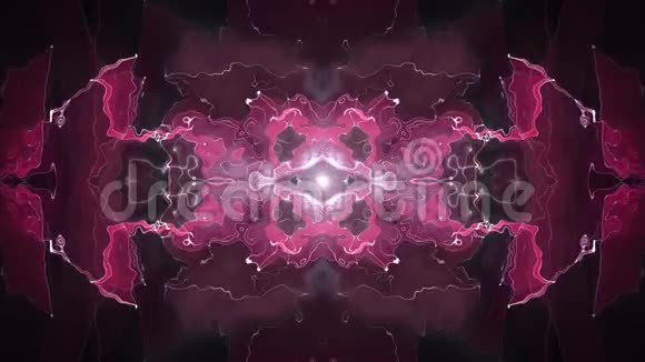 数码对称的能量霓虹灯红色闪亮的动画背景新的独特品质艺术时尚欢乐视频的预览图