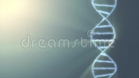 DNA螺旋分子旋转动画背景新品质美丽自然健康酷酷的视频片段视频的预览图