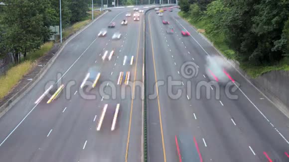 高速公路交通时间流逝视频的预览图