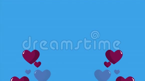 爱情动画的背景情人节视频的预览图