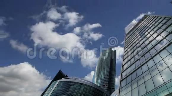俄罗斯莫斯科国际商务中心城市摩天大楼视频的预览图