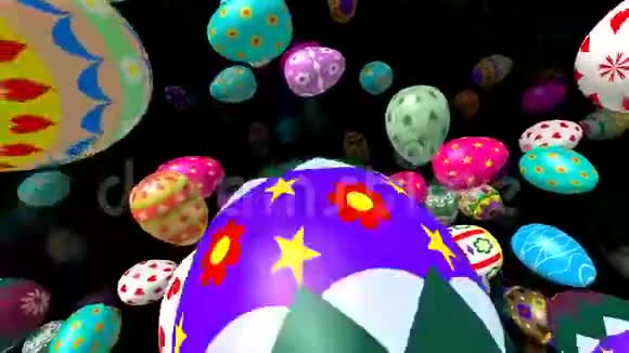 飞行复活节彩蛋生成3D视频视频的预览图