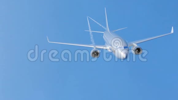 飞机在天空中飞行3D译文视频的预览图