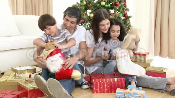 家庭圣诞礼物视频的预览图