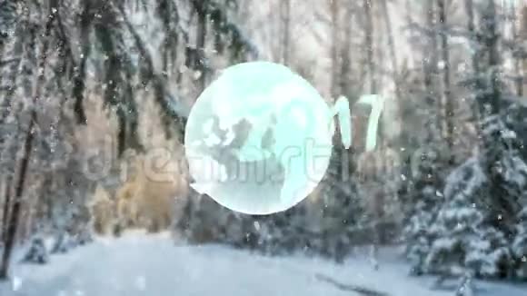 CINEMAGRAPH1080p冬季森林降雪循环视频的预览图