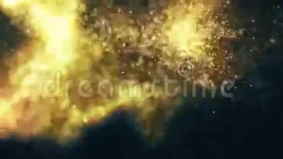 运动模糊飞行粒子的抽象动画视频的预览图