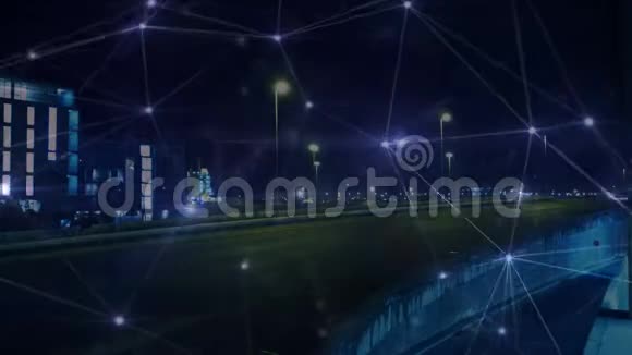 夜间街道的数字组合视频的预览图