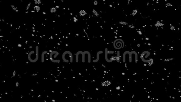 圣诞节背景雪花飘落的雪视频的预览图