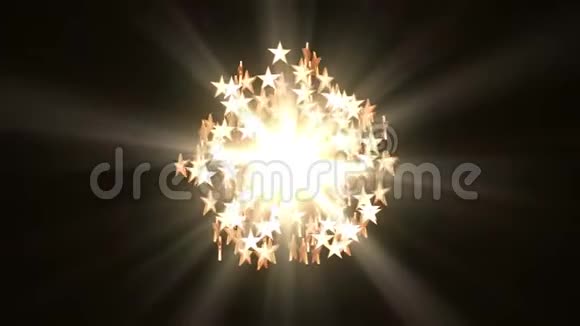明星爆炸闪光闪亮循环动画艺术背景新品质自然照明灯射线效果动态视频的预览图