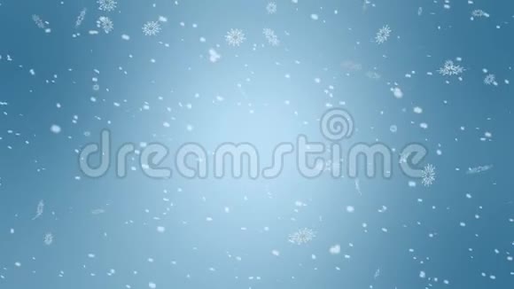 圣诞节背景雪花飘落的雪视频的预览图