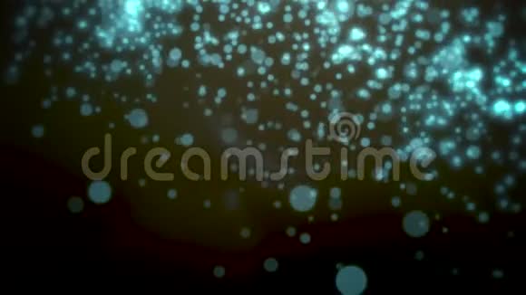 抽象的蓝色波克和粒子坠落新年快乐圣诞快乐背景闪亮视频的预览图