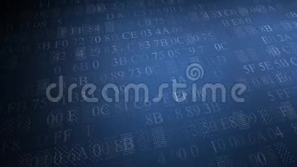 十六进制代码的背景蓝色密码视频的预览图