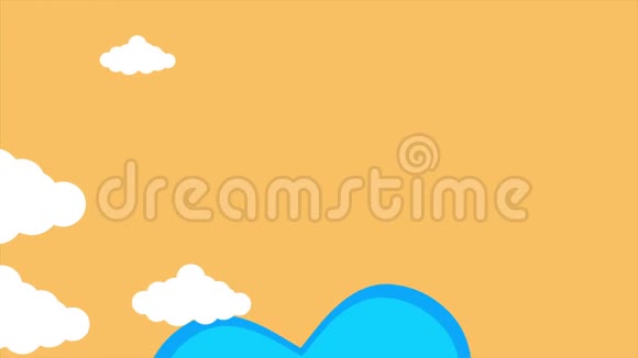 爱的云动画在彩虹上写情人节视频的预览图