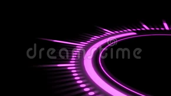 脉冲均衡器在黑色背景上会发出粉红色的霓虹灯视频的预览图