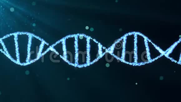DNA螺旋分子旋转动画背景新品质美丽自然健康酷酷的视频片段视频的预览图