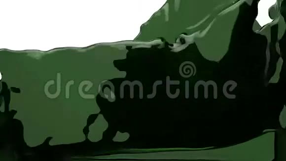 透明绿色液体填充屏幕阿尔法通道高清视频的预览图
