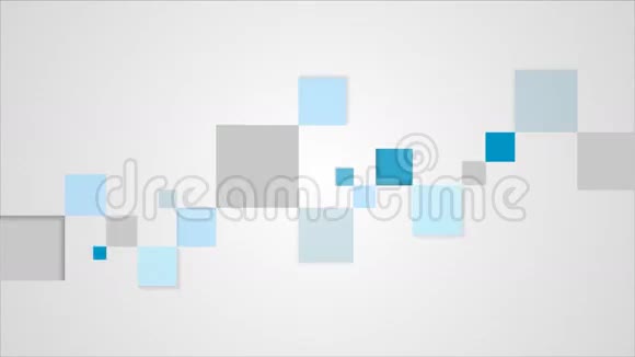 蓝灰色几何方块视频动画视频的预览图