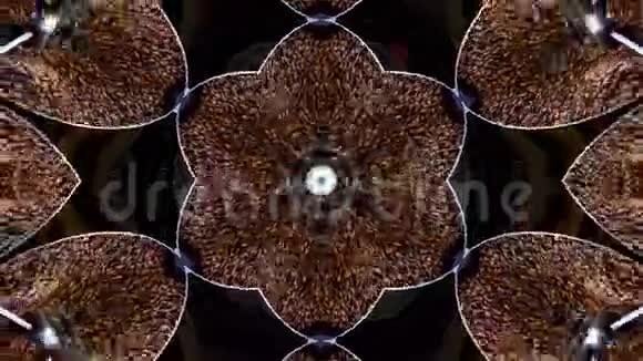 咖啡豆的万花筒巧克力背景为迪斯科节日设计视频的预览图
