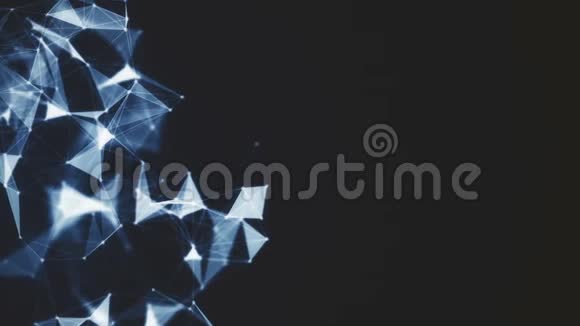 用动线点三角形抽象出优美的几何背景普莱克斯幻想抽象技术视频的预览图