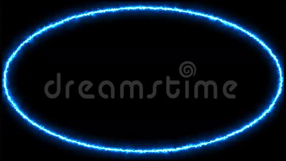 黑色背景蓝色电动椭圆框架视频的预览图