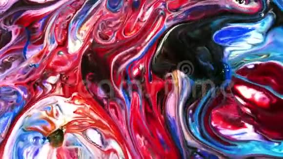 抽象艺术墨漆爆炸湍流视频的预览图