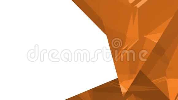 浅白色背景下的橙色抽象形状视频的预览图