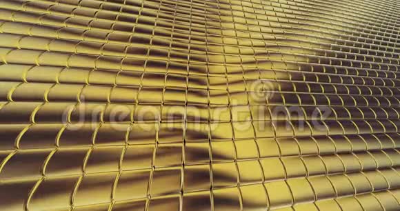 金箔瓷砖纹理无缝环背景3D渲染视频的预览图