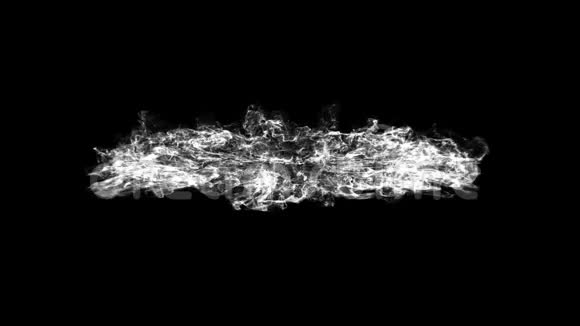 3D型烟雾爆炸冲击波效应及在黑色背景上孤立的发散波视频的预览图