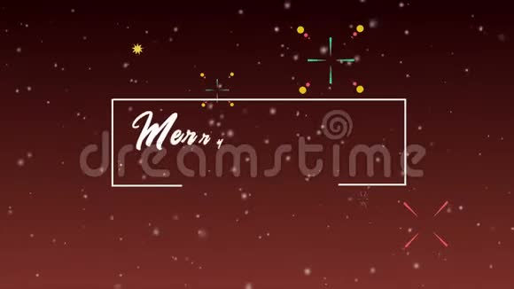 圣诞快乐新年快乐打招呼动画视频的预览图